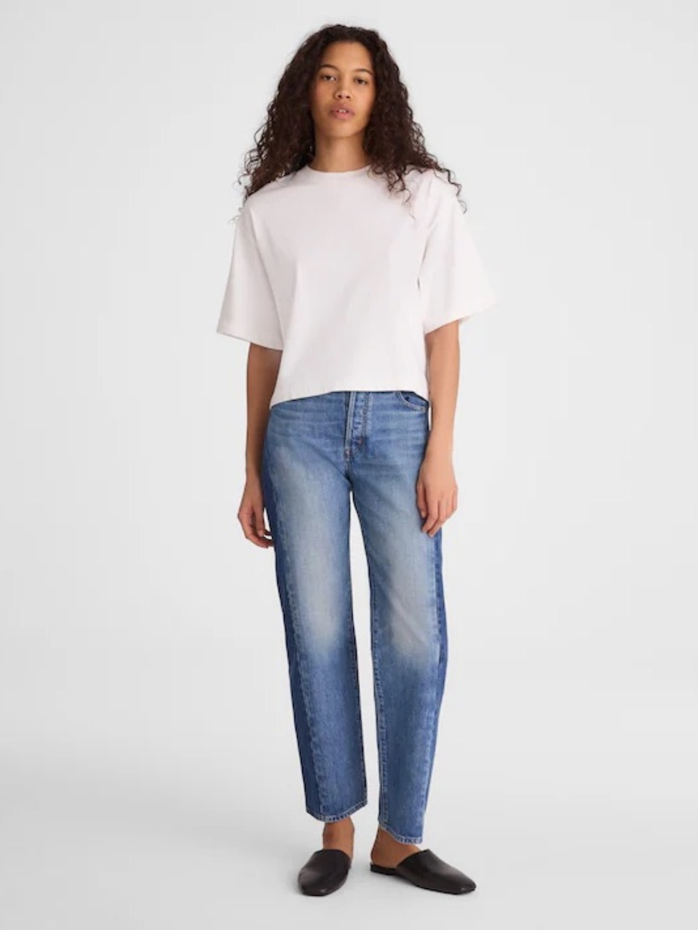 Madewell The Boxy Crop Tee in Allday Jersey - Picture 2 of 7